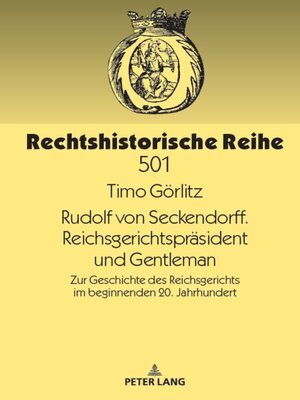 cover image of Rudolf von Seckendorff. Reichsgerichtspraesident und Gentleman